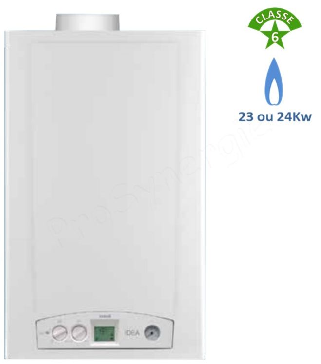 !Dea AC 23 Plus LN - Chaudière murale Gaz Naturel 9,3 à 2,1Kw Basse température Mixte (chauffage + ECS instantantané) raccordement cheminée 130mm - HxLxP=700x420x255mm