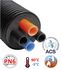 Tube quadruple flexible pré-isolé (à enterrer) Chauffage/Sanitaire/Electricité (multi Energie) TERRAFLEX PN6 et Gaine ICTA