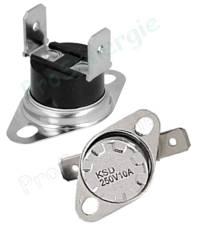 Thermostat de sécurité bimétallique NF (ouverture à 100°C) 230V 16A
