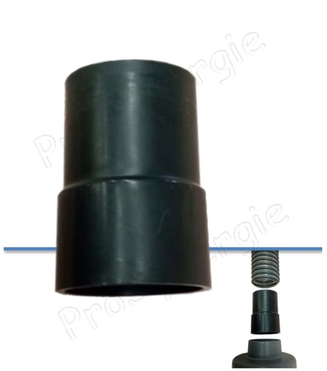 Réduction PVC antistatique Ø 50 vers 45 mm  (aspiration granulés)