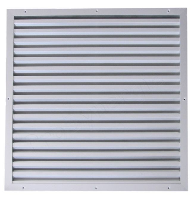 Grille extérieure Aluminium anodisé pour entrée ou rejet d´air - ailettes fixes pas de 33 mm