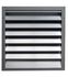 Grille extérieure Aluminium anodié ou Acier galvanisé pour entrée ou rejet d´air - ailette fixes pas de 80 mm, de 300x300 à 3 000x3 000 mm