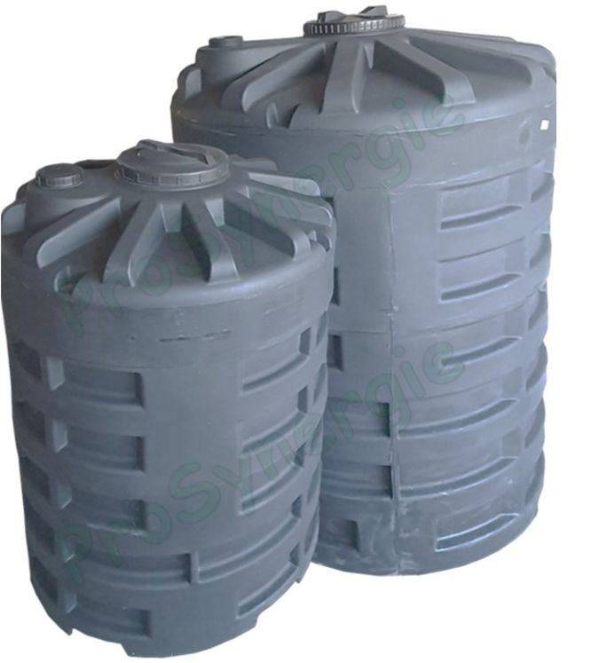 CUV 8500 - Cuve à eau cylindrique verticale 8 500 litres enterrée ou en surface HxØ =2500x2270mm, Ø Réh. 600mm