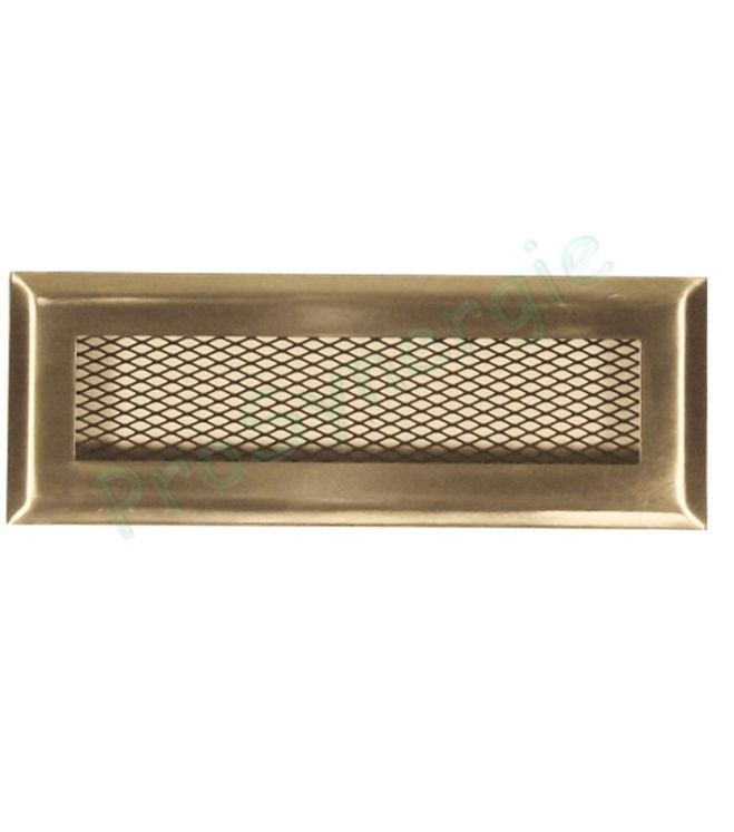 DESTOCKAGE - Lot 2 grilles de décompression 33cm² 180x70mm sans pré-cadre - Couleur Laiton