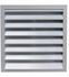 Grille extérieure Aluminium anodié ou Acier galvanisé pour entrée ou rejet d´air - ailette fixes pas de 80 mm, de 300x300 à 3 000x3 000 mm