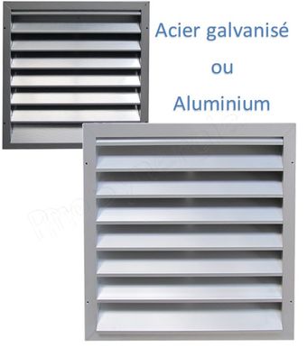 Grille extérieure Aluminium anodié ou Acier galvanisé pour entrée