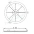 Bouchon pour demi-raccord de ventilation DN300mm fonte d'aluminium de gaine pompier ZAG suivant la norme NF S 61.707