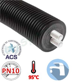 Tube Flexible Inox 316L annelé (Raccordement Solaire Chauffage Sanitaire) 2  à 18 bars - Øint. 12 à 50mm