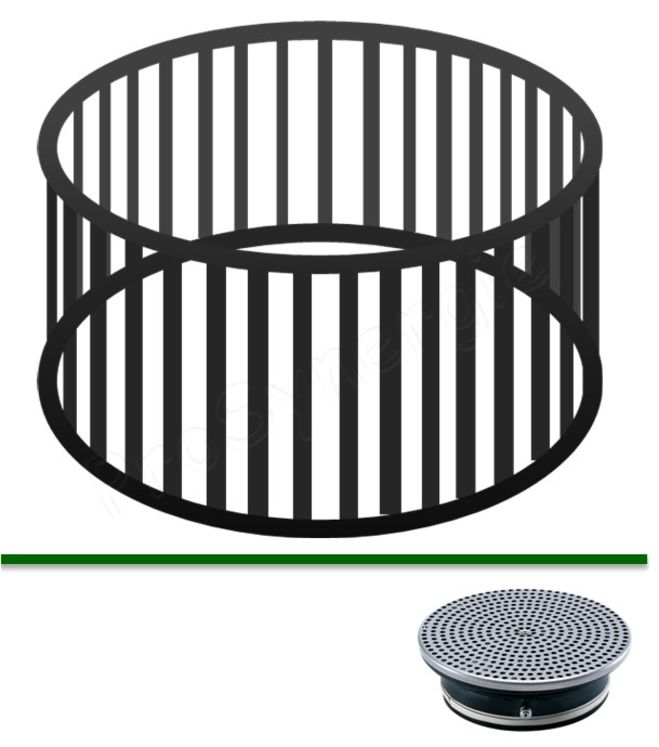 Registre panier pour diffuseur de sol rond type PEKP