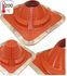 Etanchéité souple SolFlexe Silicone rouge (200 °C maxi) Ø 5 à 760 mm - Ouverture latérale possible - Avec embase carrée - Pour sortie de toiture