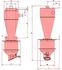 Black Separator - Pré-séparateur cyclonique, doseur à clapet automatique (séparation, interception poussières) transfert pneumatique granulés dimensions ØxH = 338x880 mm 5,2 litres raccordement Ø 50mm