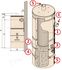 LT40 - Séparateur de poussière - Larg. x Prof. x H = 390 x  x 1055 mm cuve de 40 litres filtration 19 600 cm² - raccordement (entrée/sortie) Ø 60 mm