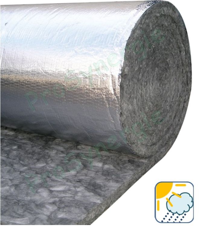 Rouleau laine isolante Epais. 40 mm - Long.  9 m - Larg. 1,2m - CLIMCOVER CR ALU2