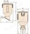 Maxi Dispenser - Doseur automatique à clapet (livraison gravitaire) galva transfert pneumatique de granulés dimensions ØxH = 343x651 mm 23 litres raccordement Ø 60 mm