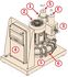 Centrale d´aspiration transfert (moteur à induction, contrôleur, tableau de commande et protections) 400 Vac 2200 W 304 m3/h dimensions ØxH = 580x543 mm, aspiration/refoulement Ø60mm - transfert granulés/pellet/copeaux