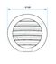 Grille Auvent extérieur pour entrée d'air murale EHT² - D100 Noir