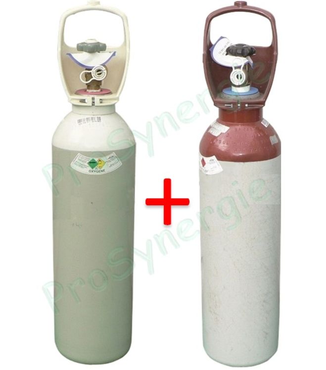 Jeu de 2 bouteilles supplémentaires pour Poste à Souder fournisseur Air-Liquide ou Linde-Gas
