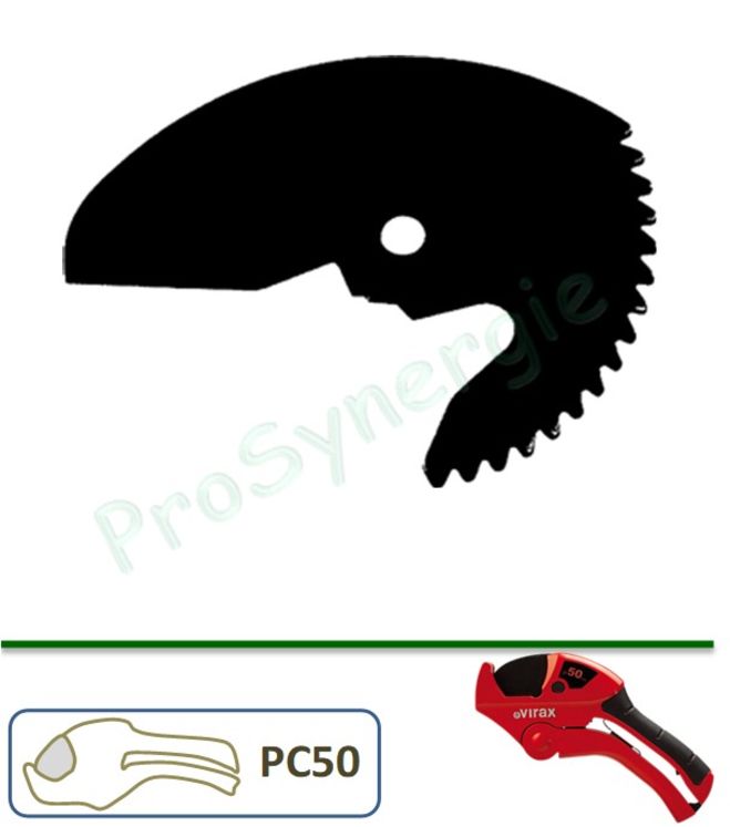 Lame de rechange avec crémaillère pour coupe-tube PVC 50 mm - modèle PC50 Virax(réf VIR215050)