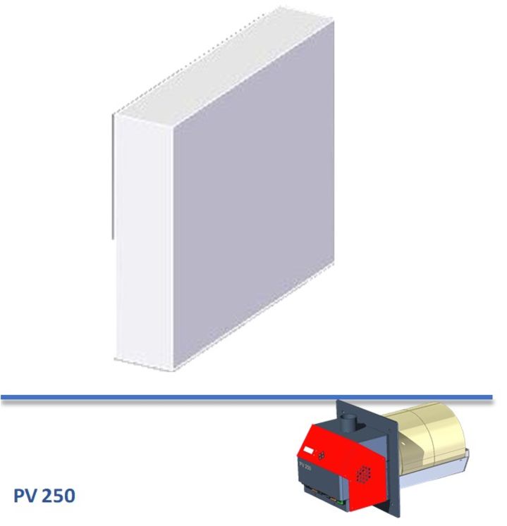 Brique réfractaire latérale pour chambre de combustion de PV 250a