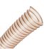 Destockage - Longueur de 100 cm - Flexible renforcé spiralé cuivre transparent PU LR (Polyuréthane classé DIN) pour Brûleur à granulés Øint/ext 60/65mm