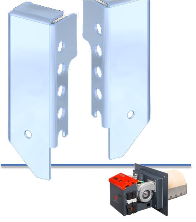 Paire de boucliers thermique et de protection de la chambre de combustion pour brûleur PELLTECH PV350