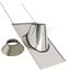 Solin Inox Ardoise et collet pour conduit de fumée Ø ext 180 mm - Inclinaison de toit 30 à 45°