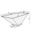 Trémie 90F - Avaloir de granulés (pellets) 90 litres acier galvanisé (LxPxH = 1060x560x400mm) pour cassette de transfert (vis ou pneumatique) section 262x262mm