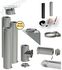 Kit Façade conduit cheminée extérieur Duoten (Isolé 25 mm), Ø 80 à 250 mm, Noir ou Inox, Raccordement simple (bois ou pellet) ou concentrique (pellet)