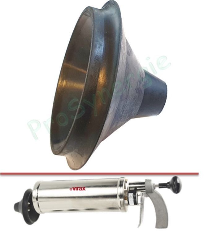 Embout WC caoutchouc pour déboucheur révolver Virax 290150