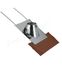 Solin et collet inox + kit d´étanchéité Noir - Conduit Ø ext 100 mm - Pente de toit 30 à 45°