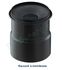 Adaptateur d´amenée d´air étanche à joint pour tuyau flexible Ø  80 mm, couleur noire RAL 9030
