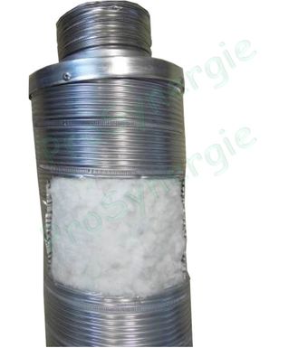 Gaine PE+ (PolyEthylène) isolée épaisseur 25 mm - Ø 80 à 160 mm - 6 mètres  - Gaines souples - VORTICE