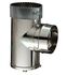 Té tubage inox Pour flexible Ø 200/208mm - Avec purge (TPI) - Ø 200mm Mâle pour tube inox