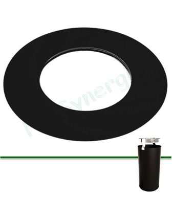 Rosace aimentée pour Jaquette de finition Liss-Iso DP Øint/ext 100/166mm - Noir Mat : RAL 9019