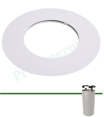 Rosace aimentée pour Jaquette de finition Liss-Iso DP Øint/ext 200/266mm - Blanc Mat : RAL 9020