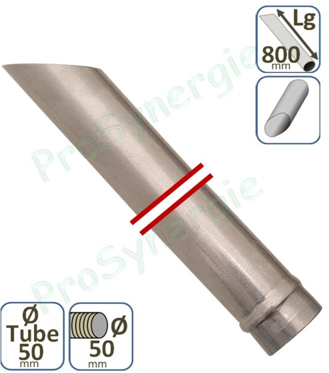 Suceur Aspirateur droit circulaire - Longueur  800 mm - Ø 50 mm alu - Pour tuyau Ø 50 mm alu