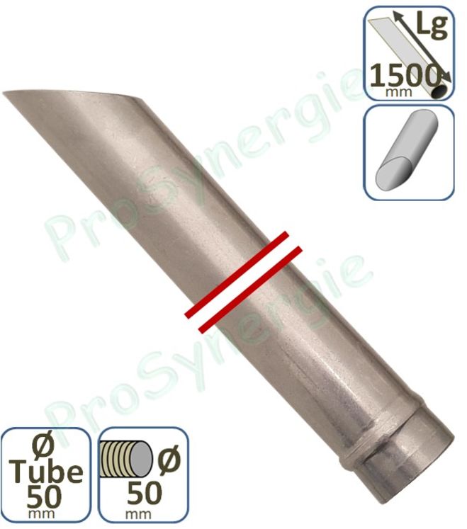 Suceur Aspirateur droit circulaire - Longueur 1500 mm - Ø 50 mm alu - Pour tuyau Ø 50 mm alu