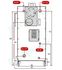 Chaudière bois (bûches 50 cm) à gazéification (combustion inversée) classe 5 LCG 40 kW, (haut rendement 93 %) HxLxP= 1468x590x1258mm Contrôleur de combustion + extracteur de fumée et raccordement Ø150mm