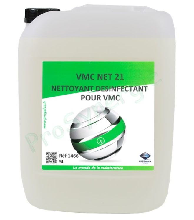 VMC NET 21 - Nettoyant dégraissant désinfectant pour VMC et Climatisation - Gaines de ventilaion et bouches