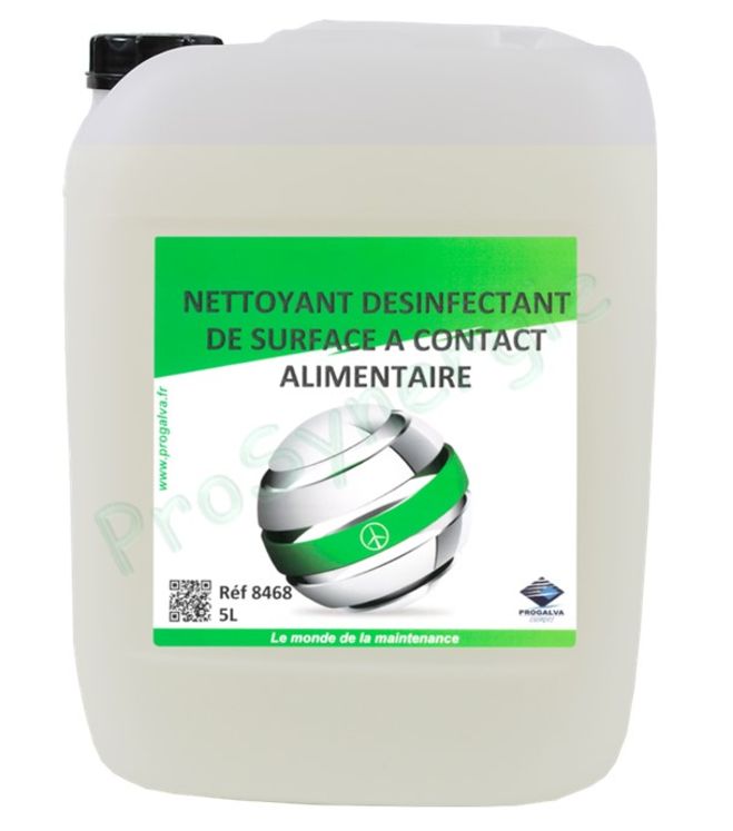 Nettoyant désinfectant de surface à contact alimentaire - 5L