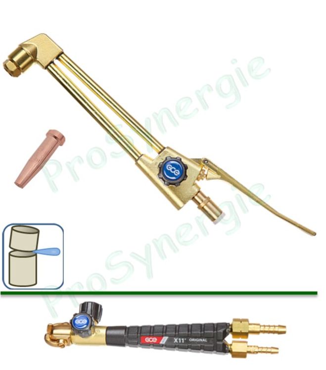 Lance de coupe oxy-acétylène avec buse n°2 pour Chalumeau Mixte X11 Soudeur-coupeur