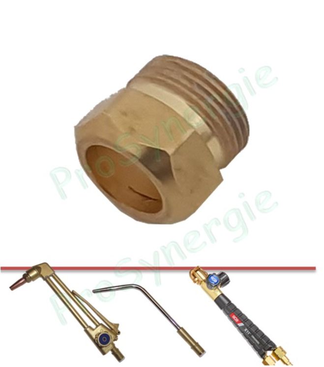 Ecrou porte buse pour Lance de coupe oxy-acétylène de Chalumeau Mixte X11 Soudeur-coupeur