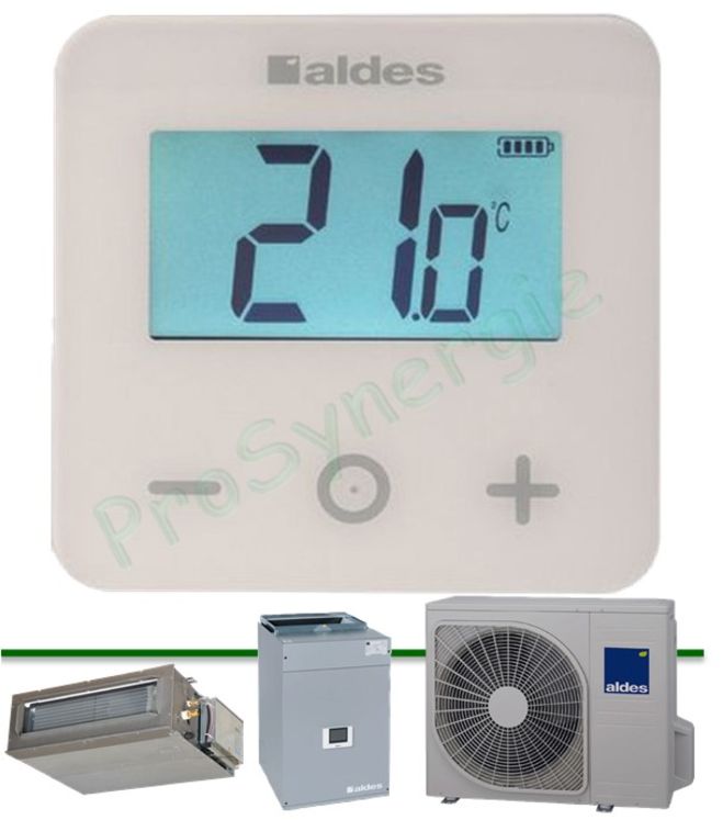 Thermostat Radio Tactile (sans fil) - Réglage consigne et mesure d´ambiance - pour Aldes T.One