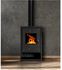 Eko 4 - Poêle à bois ecodesign, classe A+, Puissance nominale 7 kW, Min/Max 4/10 kW, Rendement>82%,  LxPxH = 500x420x790, Noir, Ø conduit de fumées 130 mm