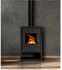 Eko 4 - Poêle à bois ecodesign, classe A+, Puissance nominale 7 kW, Min/Max 4/10 kW, Rendement>82%,  LxPxH = 500x420x790, Noir, Ø conduit de fumées 130 mm