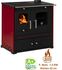 Perfect Eko Lux - Cuisinière à bois, ecodesign, classe A+, puissance nominale 7,4 kW, Min/Max 6/10 kW, Rendement 83,63%, LxPxH = 850x500x780, plaque de cuisson acier, jaquette Bordeaux, Ø conduit de fumées 130 mm