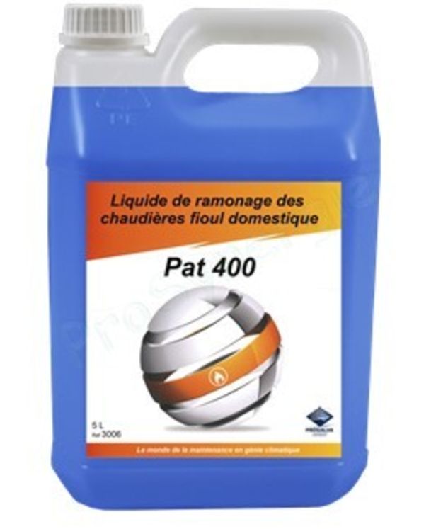 PAT 400 - Liquide concentré de ramonage et entretien de chaudières fioul domestique - bidon de  5 litres