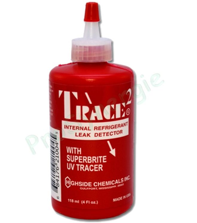 Détecteur de fuites Trace 2 - Traceur tout gaz et huiles - Traçeur fluorescent rouge 118 mL