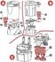 Moteur à bypass universel 1400W 230Vac 50/60Hz pour aspirateur Dyvac / C.Cleaner / Booster / Power / CBlue