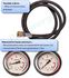 Pompe d´épreuve électrique Virax 40 bars (6 litres/min) auto aspirante à 1m + 2 tuyaux flexibles (1,2m haute pression et 1.3m aspiration)